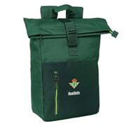 Safta - Mochila Escolar Real Betis Balompié para Portátil 15,6″, Solapa con Hebilla y Cremallera, Interior Forrado y Acolchado, Espalda Ergonómica Rejilla Antisudor, Mochila Niño, Medidas 28x13x42 cm