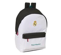 Safta | Mochila Escolar Real Madrid Equipación 26/27 para Portátil 15,6″ con USB, Compartimento Antirrobo para Tablet 11″, Espalda y Hombreras Ergonómicas Acolchadas, Niño y Niña, Medidas 31x18x44 cm