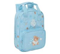 Safta | Mochila Escolar Real Madrid Preescolar Azul, Infantil con Asas de Mano Forradas y Hombreras Acolchadas, Bolsillo Frontal con Cremallera, Tarjeta de Identificación Personal, Medidas 20x8x28 cm
