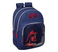 Safta | Mochila Escolar Star Wars Doble Adaptable a Carro, 2 Compartimentos con Cremallera, Espalda y Hombreras Ergonómicas Acolchadas, Cantoneras Antirrozaduras, Medidas 32x15x42 cm