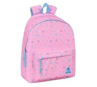 Safta | Mochila Escolar Stitch Bright, Ergonómica y Acolchada, Bolsillo Frontal con Cremallera, Doble Tirador en Cremallera Principal, Asa Superior, Mochila Niña, Medidas 33x15x42 cm