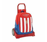 Safta Mochila Espalda Ergonómica Real Sporting De Gijon Con Carro Safta Evolution
