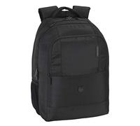 Safta Mochila F.C. Barcelona Premium Oficial Multi Bolsillos, 300x160x430mm, Unisex Adulto, Negro, 43 cm