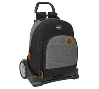 SAFTA | Mochila Grande con Ruedas Blackfit8 Compact Evolution Extraíble 32 x 43 x 15 Cm (20,2 Litros), Espalda y Hombreras Ergonómicas Acolchadas, Bolsillo Frontal, Carro Ruedas Goma, Material Old Sch