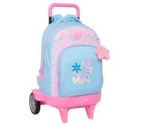 Safta | Mochila Grande con Ruedas Blackfit8 Smile Compact Evolution Extraíble, Lavable, Gran Capacidad, Espalda y Hombreras Acolchadas, Portabotellas, Ruedas Silenciosas, Medidas 33x22x45 cm