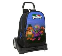 Safta | Mochila Grande con Ruedas Brainrot Compact Evolution Extraíble, Carro Integrado 85 cm Alto, Mochila Escolar con 2 Compartimentos, Hombreras Ergonómicas Acolchadas, Medidas 32x16x44 cm