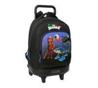 Safta | Mochila Grande con Ruedas Brainrot Compact Evolution Extraíble, Lavable, Espalda y Hombreras Acolchadas, Gran Capacidad, Bolsillo Portabotellas, Base Reforzada, Medidas 33x22x45 cm