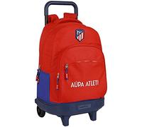 Safta, Mochila Grande con Ruedas Compacta Extraíble Atlético de Madrid, 330x220x450 mm Unisex niños, Roja y azul marino, Estándar