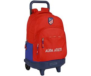 Safta, Mochila Grande con Ruedas Compacta Extraíble Atlético de Madrid, 330x220x450 mm Unisex niños, Roja y azul marino, Estándar