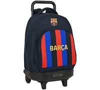 Safta, Mochila Grande con Ruedas Compacta Extraíble F.C. Barcelona 1ª Equipación 22/23, 330x220x450 mm Unisex niños, Azul marino y granate, Estándar