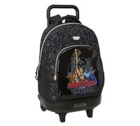 Safta | Mochila Grande con Ruedas Masters of the Universe Compact Extraíble, Lavable, Gran Capacidad, Bolsillo Frontal y Portabotellas, Espalda y Hombreras Acolchadas, Medidas 33x22x45 cm