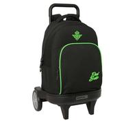 Safta | Mochila Grande con Ruedas Real Betis Balompié Compact Evolution Extraíble, Carro Integrado 93 cm, Espalda y Hombreras Acolchadas, Portabotellas, Bandeja PVC, Mochila Niño, Medidas 33x22x45 cm