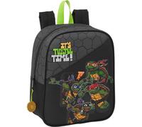 SAFTA MOCHILA GUARDERIA ADAPTABLE CARRO TORTUGAS NINJA - Mochila Escolar Licencia Oficial - Diseño Ergonómico - Amplio Espacio de Almacenamiento - Bolsillos Multifuncionales