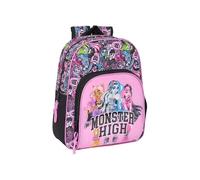 Safta Mochila infantil adaptable a carro Monster High Safta multicolor. Multicolor Variante única