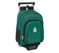 Safta | Mochila Infantil con Ruedas Real Madrid 26x11x34 cm Poliéster | Tejido poliéster con costuras rematadas, para infantil y primaria, licencia oficial Real Madrid 2ª Equipación 26/27