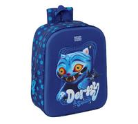 Safta | Mochila Infantil Pequeña Guardería K-Pop Demon Hunters 22x10x27 cm | Tejido poliéster con costuras rematadas, preescolar y excursiones, para guardería, licencia oficial K-Pop Demon Hunters Derpy