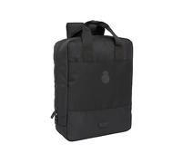 REAL MADRID PREMIUM - Mochila para Portátil 13.3'' y USB con Solapa, Ideal para Jóvenes de Diferentes Edades, Cómoda y Versátil, Calidad y Resistencia, 29x11x39 cm, Color Negro