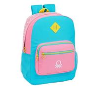 safta Mochila Portátil 15.6" de Benetton Color rosa/turquesa/amarillo, 320x140x430mm, m