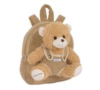 Safta - Mochila Preescolar con Osito, Mochila de Guardería, Fácil Limpieza, Ideal para Niños, Cómoda y Versátil, Calidad y Resistencia, 23x7.5x27 cm, Color Galleta