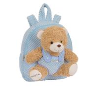 Safta - Mochila Preescolar con Osito, Mochila de Guardería, Fácil Limpieza, Ideal para Niños, Cómoda y Versátil, Calidad y Resistencia, 23x7.5x27 cm, Color Azul Pastel