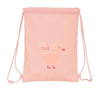 Safta - Mochila Saco Plano Junior, Fácil Limpieza, Mochila, Ideal para Niños de Diferentes Edades, Cómoda y Versátil, Calidad y Resistencia, 26x1x34 cm, Color Rosa palo