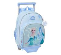 Safta | Mochilas Escolares con Ruedas Extraíbles Disney Frozen, Carro Portamochilas Integrado, Hombreras Ergonómicas y Acolchadas, Bolsillo Frontal y Portabotellas, Mochila Niña, Medidas 28x10x34 cm