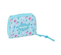 Safta | Monedero Billetera Blackfit8 Pétalos, Cartera Escolar Juvenil con Solapa e Imán, Compartimento para Billetes y Tarjetas, Bolsillo Monedas con Cremallera, Medidas 11x2x9,5 cm