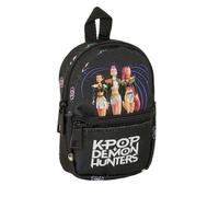 Safta | Monedero Tipo Mochila K-Pop Demon Hunters Sound, Mini Organizador Escolar con Compartimento Principal y Bolsillo Frontal, Doble Cremallera, Ligero y Resistente, Medidas 7x2,5x10 cm