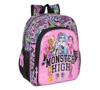 Safta MONSTER HIGH DRAMA - Mochila Escolar Niño, Mochila Infantil, Adaptable a Carro, Ideal para Niños en Edad Escolar, Cómoda y Versátil, Calidad y Resistencia, 32x12x38 cm