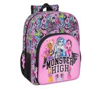 Safta MONSTER HIGH DRAMA - Mochila Escolar Niño, Mochila Niño, Mochila Infantil, Adaptable a Carro, Ideal para Niños en Edad Escolar, Cómoda y Versátil, Calidad y Resistencia, 33x14x42 cm