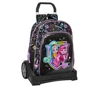 Mochila Con Carro Evolution Monster High 33 x 42 x 14 cm.