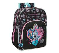 Safta MONSTER HIGH - Mochila Escolar Niño, Mochila Niño, Mochila Infantil, Adaptable a Carro, Ideal para Niños en Edad Escolar, Cómoda y Versátil, Calidad y Resistencia, 33x14x42 cm
