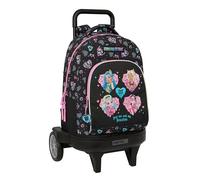 Safta MONSTER HIGH - Mochila Grande con Ruedas, Compact Evolución, Extraíble, Ideal para Niños de Diferentes Edades, Cómoda y Versátil, Calidad y Resistencia, 33x22x45 cm