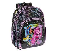 Safta MONSTER HIGH - Mochila Infantil, Ideal para Niños de Diferentes Edades, Cómoda y Versátil, Calidad y Resistencia, 28x10x34 cm, Color Negro