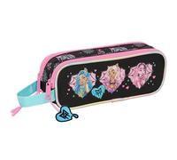 Safta MONSTER HIGH - Portatodo Doble Niño, Estuche Infantil, Estuche Niño, Ideal para Niños en Edad Escolar, Cómodo y Versátil, Calidad y Resistencia, 21x6x8 cm