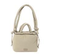 Safta MOOS CÁPSULA ACOLCHADO BEIGE CLARO - Bolso Acolchado, Bolso de Mujer, Shopping Bag, Cómodo y Versátil, Calidad y Resistencia, 24x11x24 cm
