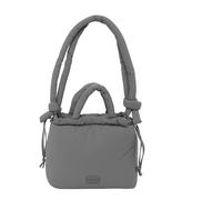 Safta MOOS CÁPSULA ACOLCHADO GREY - Bolso Acolchado, Bolso de Mujer, Shopping Bag, Cómodo y Versátil, Calidad y Resistencia, 24x11x24 cm