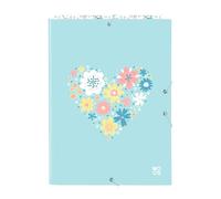 Safta MOOS FIORI - Carpeta Folio con 3 Solapas, Ideal para Niños de Diferentes Edades, Cómoda y Versátil, Calidad y Resistencia, 26x36.5 cm