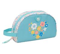 Safta Neceser MOOS Fiori Adaptable a carro con asa, tejido reciclable 28 cm