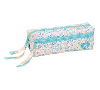 Safta MOOS FIORI - Portatodo Triple Pequeño, Estuche Infantil, Estuche Niño, Ideal para Niños en Edad Escolar, Cómodo y Versátil, Calidad y Resistencia, 22x6x8.5 cm