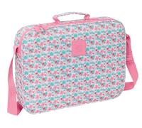 Safta Cartera Extraescolar MOOS Flores – Tejido reciclable, Bandolera, 38x6x28 cm Multicolor