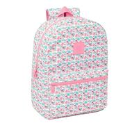Safta MOOS FLORES - Mochila para Portátil 15.6", Mochila, Ideal para Diferentes Edades, Cómoda y Versátil, Calidad y Resistencia, 32x14x43 cm, Color Multicolor