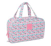 Safta Neceser Moos Flores – Rectangular con asa, adaptable a carro, 31x14x19 cm, multicolor