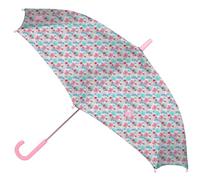 Safta Paraguas manual MOOS FLORES – 8 paneles, varillas metálicas, 48 cm, poliéster, multicolor