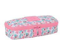 Safta Moos Flores - Portatodo Infantil, Tejido Reciclable, Estuche Infantil, Estuche Niño, Ideal para Niños en Edad Escolar, Cómodo y Versátil, Calidad y Resistencia, 22x8x5 cm, Color Multicolor