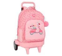 Safta Moos Passion - Mochila Grande con Ruedas, Compact Evolución, Extraíble, Ideal para Niños de Diferentes Edades, Cómoda y Versátil, Calidad y Resistencia, 33x22x45 cm