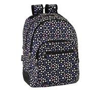 Safta Moos-Tot Stars Mochila Doble Adaptable, Color Negro