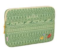 Safta Funda/Mochila MUFASA para portátil 15.6'' para niños, cómoda y resistente Verde/Beige