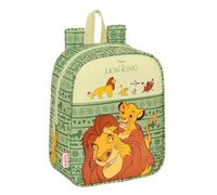 Safta MUFASA - Mochila Infantil, Mochila Niño, Mochila Escolar, Adaptable a Carro, Ideal para Guardería, Cómoda y Versátil, Calidad y Resistencia, 22x10x27 cm, Color Verde/Beige