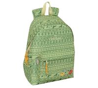 Safta Mochila para portátil MUFASA 14,1" cómoda y versátil 31x13x43 cm Verde/Beige